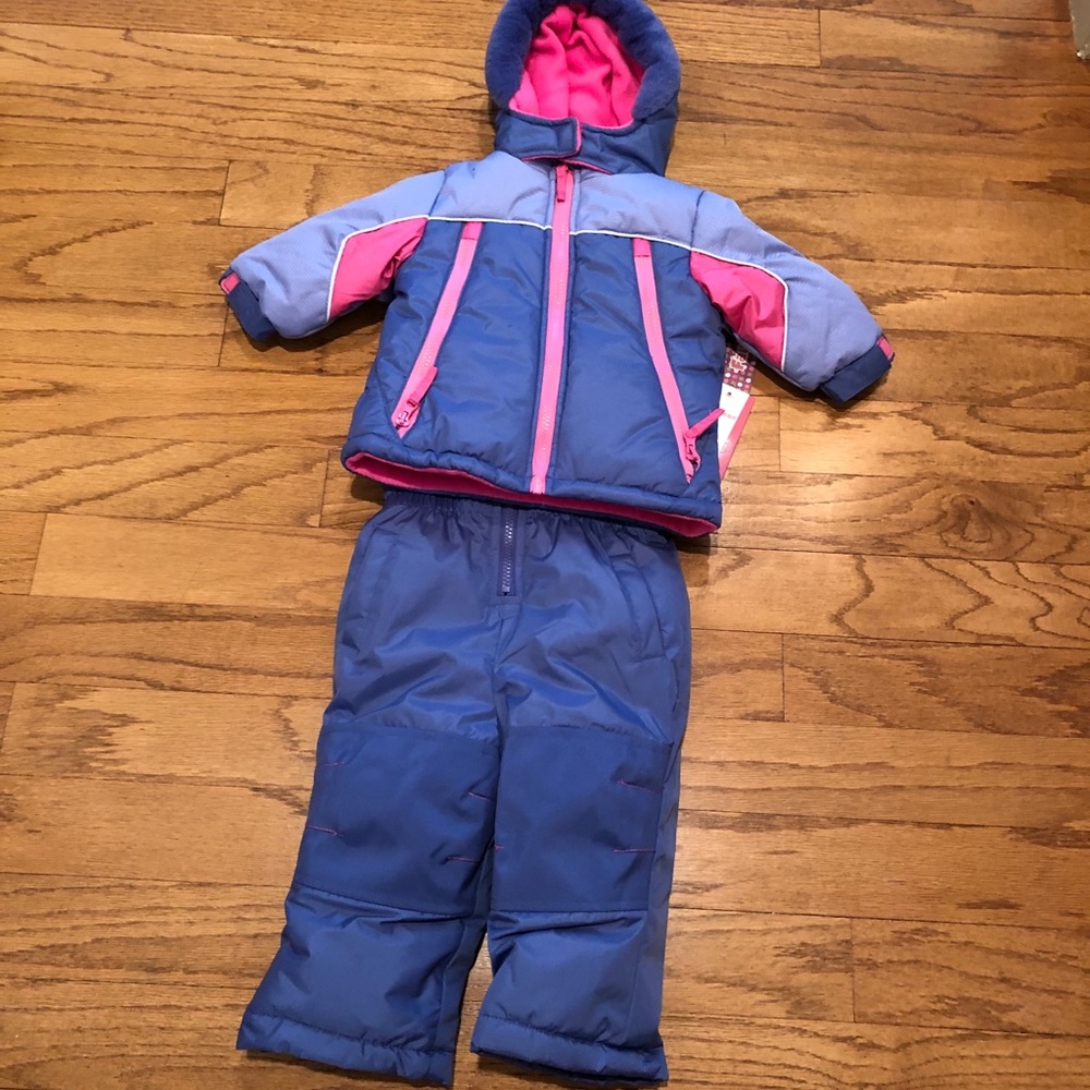 Girls Wippette Kids 2 pc blue & pink snowsuit 12M
